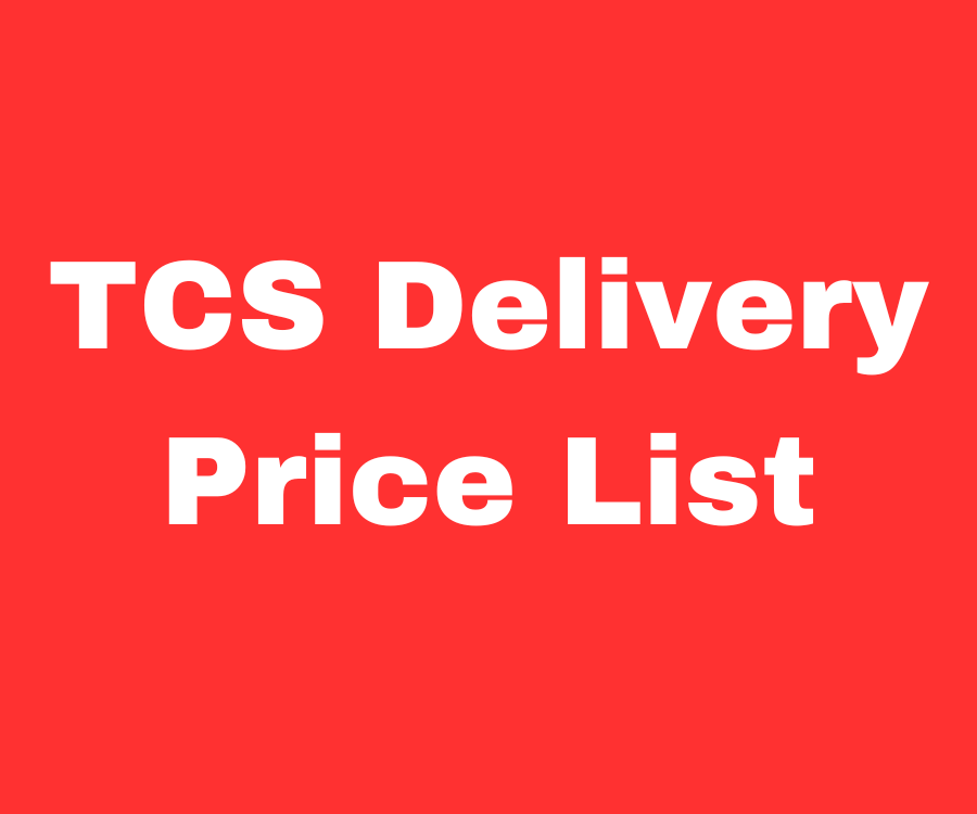 TCS delivery price list